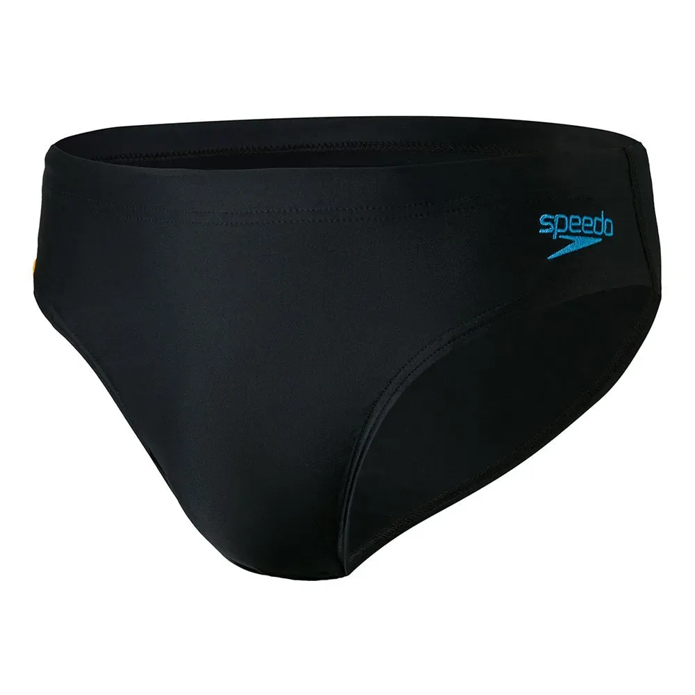 Tech Panel 7 Cm Swimming Brief Black / Mango / Pool UK 30 Men - Speedo - FashionsVida
