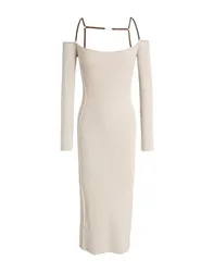Midi-Kleid Damen Beige 38 Damen