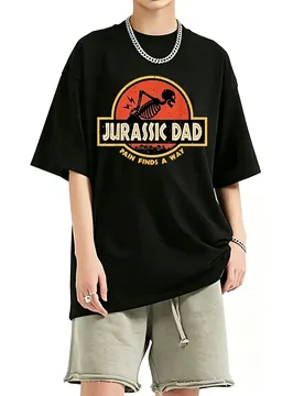 Jurassic Dad Pain Finds A Way Funny Sarcastic Skeleton Graphic T-shirt Men Women Casual Humor T Shirts Male Pure Cotton T-shirts - Aliexpress - FashionsVida