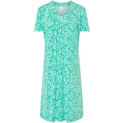 Vestido de playa de manga corta estampado