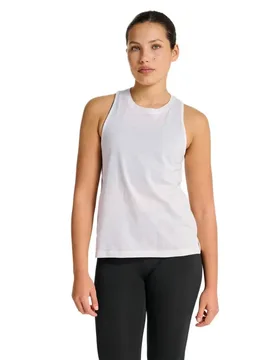 T-shirt Sans Manches Yoga Canja Loose White S - Hummel - FashionsVida