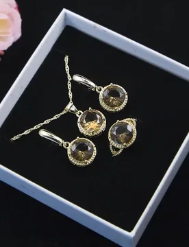 Round Turkish Chameleon Jewellery Set Sultanite Set Necklace Earrings Hydrotalcite 3 Piece Set Multi Style - Aliexpress - FashionsVida