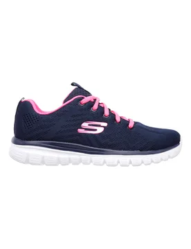Sneakers blu lavabili in lavatrice Graceful Get Connected 38 - Skechers - FashionsVida