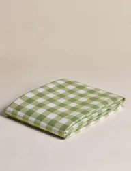 Gingham Wipe Clean Tablecloth Green Mix