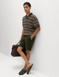 Regular Fit Stretch Chino Shorts Dark Green male