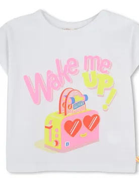 T-shirt à Manches Courtes U20934 White 3 Années Fille - Billieblush - FashionsVida