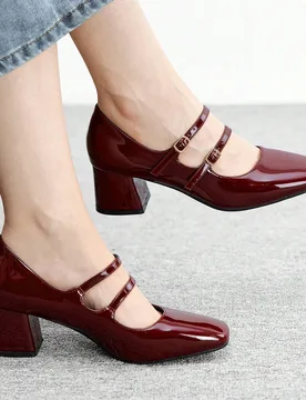Zapatos de tacón alto con plataforma y estilo Mary Jane para mujer, Halloween - Shein - FashionsVida
