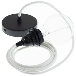 Cables Lampe Suspendue Pendel Pour Abat-jour Rc01 1 M White / Black One Size
