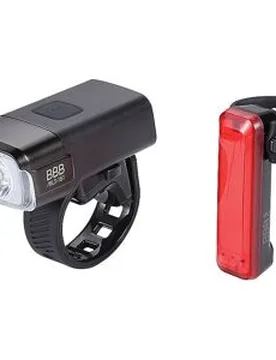 Set di luci per bici a batteria NanoStrike 600 Combo BLS-165 incl. Rear Signal II nero - BBB - FashionsVida