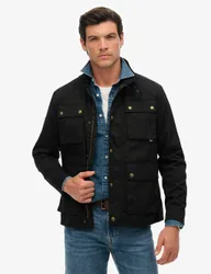 Pure Cotton Wax Jacket Black male