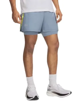 Launch 5´´ 2in1 Shorts Blue / Reflective S Men - Under armour - FashionsVida
