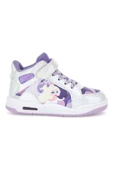 Sneakers alte argento e lilla con luci e stampa Elsa D13188 28