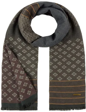 Pattern Mix Scarf by - brown - Female - Size: One Size - Stetson - FashionsVida
