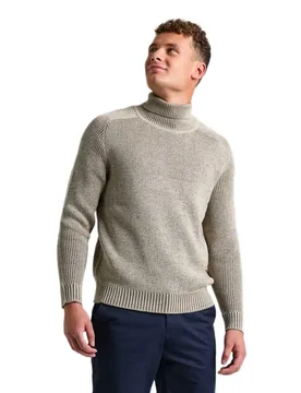 Seawool High Neck Sweater Dry Sand XL Men - SLAM - FashionsVida