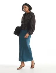 Maxi Slip Skirt Blue female