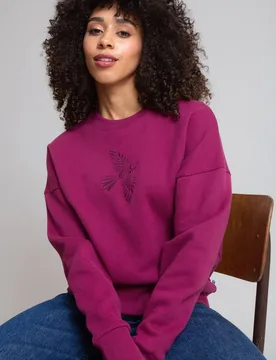 Women's Fortune Watercombe Sweatshirt in Purple Size: Small - Purple - Size: S - Kite - FashionsVida