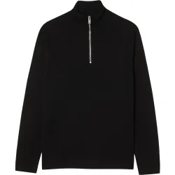 Jersey de hombre de lana cuello alto con cremallera