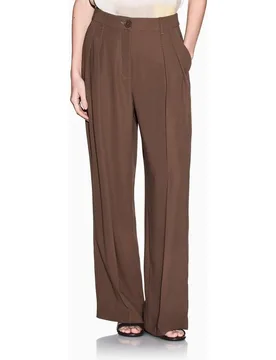 Pantalón de traje de mujer a la cintura con pinzas - Armani Exchange - FashionsVida