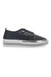 Scarpe Stringate Nere con Strass Cafè Cost 23011 37