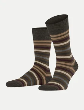 Socken Tinted Stripe Mehrfarbig 43-46 - Falke - FashionsVida