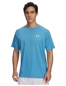 T-shirt à Manches Courtes Tech Textured White / Blue L - Under armour - FashionsVida