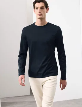 Pure Supima® Cotton Performance T-Shirt Dark Navy male - Autograph - FashionsVida