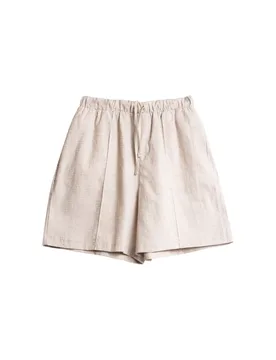 Waffle shorts a righe in cotone - sand - WOODEN - FashionsVida