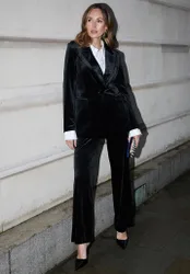 Sienna Straight Leg Velvet Trouser In Black - 8