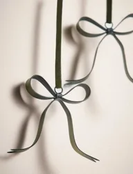 Pack Metal Hanging Bow Decorations Antique Brass