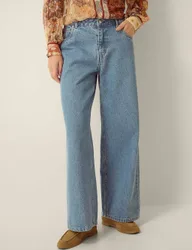 High Waisted Wide Leg Jeans Light Blue female