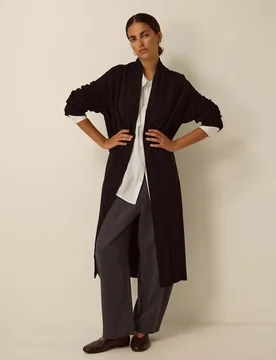 Roll Neck Coatigan Black female - Monsoon - FashionsVida