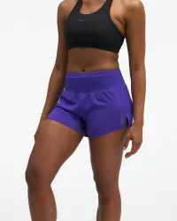 Women's Glide Shorts MR 3.5'' Brief in Cosmic Purple, Size Medium