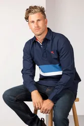 Beadlam Mens Stripe Deck Shirt - - Size: S