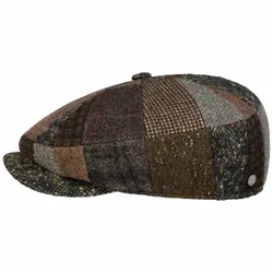 Mindell 8 Panel Patchwork Flat Cap by - brown - Size: L (58-59 cm)