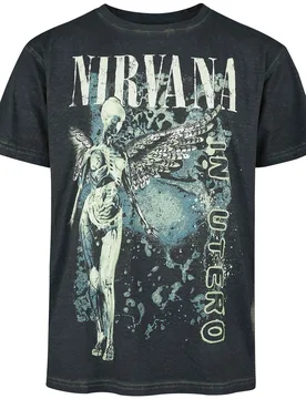 T-Shirt - In Utero Vertical - S bis 3XL - für Männer - Größe 3XL - schwarz - Lizenziertes Merchandise! - Männer - male - Nirvana - FashionsVida