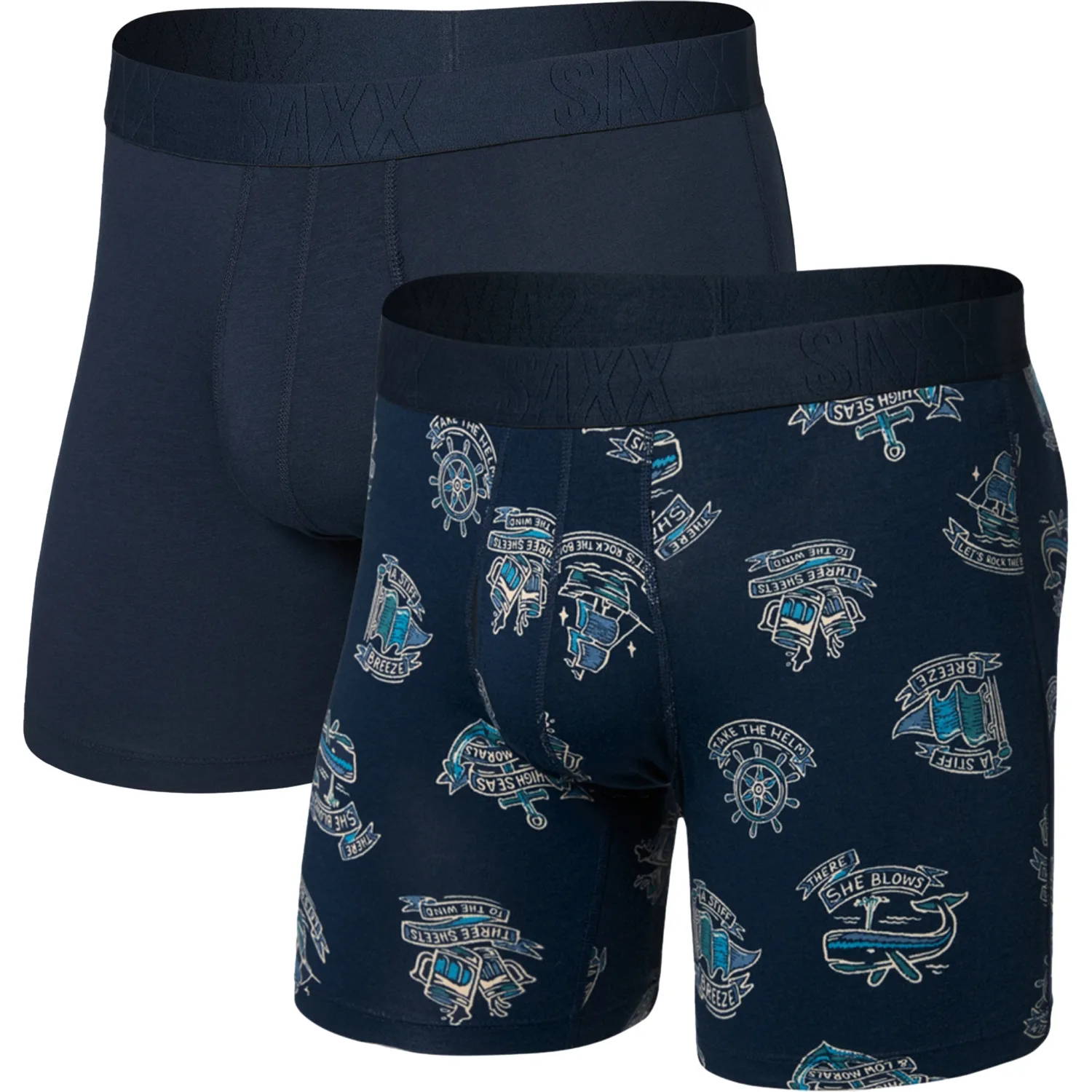 Boxershorts Cooling Cotton, 2er Pack, dunkelblau l - SAXX - FashionsVida