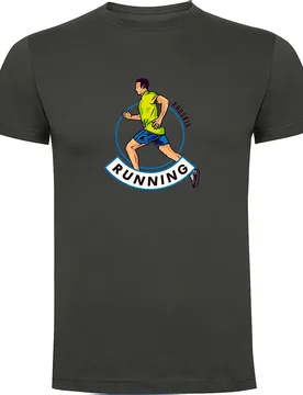 Maglietta A Maniche Corte Runner Dark Grey 3XL - Kruskis - FashionsVida