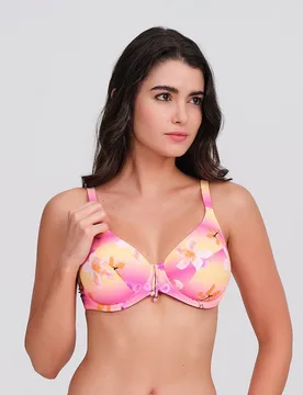Top bikini mujer con aros estampado floral - Carey - FashionsVida