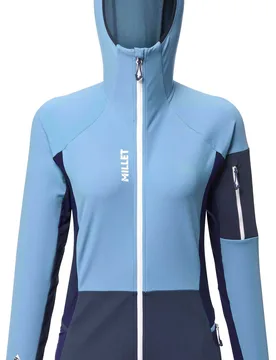 Veste de ski de randonnée - Pierra Ment Hoodie W Coronet Blue Saphir en Silicone - Taille L - Bleu - Millet - FashionsVida