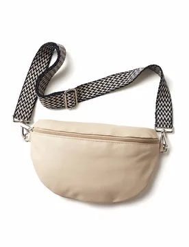 Cross-Body-Bag Leder - Beige/Taupe - female - Size: 01 - Avena - FashionsVida