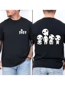 Men's Pure Cotton Crew Neck T-Shirts with Cute Cartoon Spirit Prints, Casual Loose Fit Short Sleeve Tees, Lightweight Breathable - Aliexpress - FashionsVida