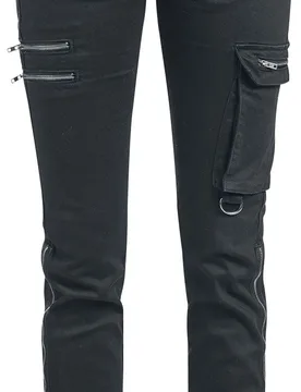 Jeans - Skarlett - Schwarze Jeans mit zwei Saumvarianten - W26L32 bis W34L34 - für Damen - Größe W34L32 - schwarz - Frauen - female - Black Premium by EMP - FashionsVida