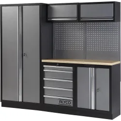 Conjunto Modular De Taller De 3 Módulos De Superficie De Trabajo De Madera