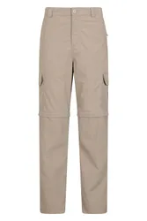 Explore Mens Zip-Off Trousers - Short Length - Beige - Beige - Size: W44