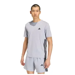 T-shirt à Manches Courtes Workout Essentials Base 3 Stripes Halo Silver / Black S