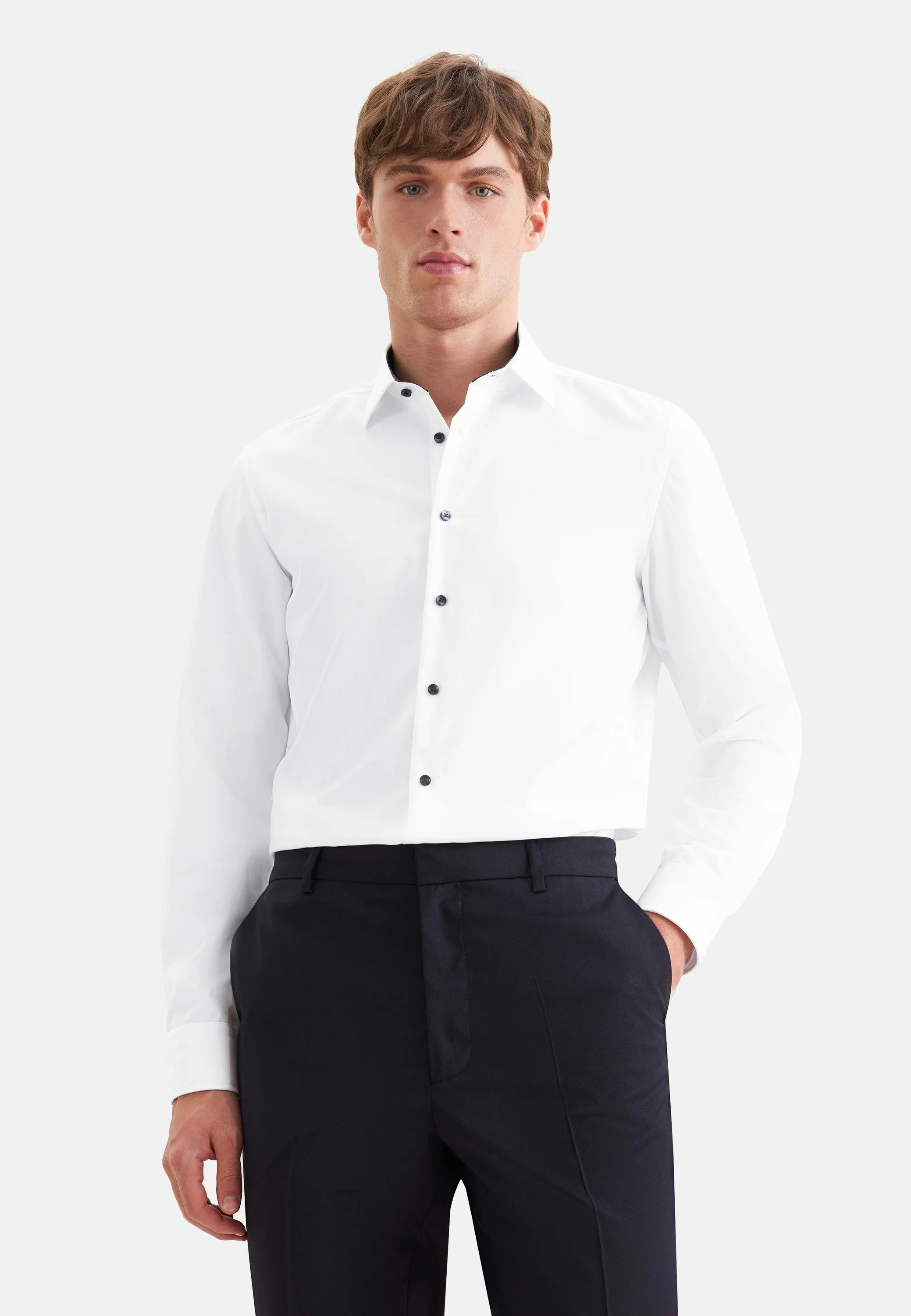 X-Slim Business Hemd Uni Weiß 42 - Seidensticker - FashionsVida