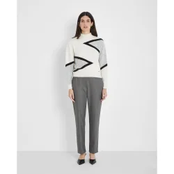 Jersey de mujer de manga larga y cuello perkins