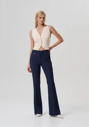 Pantalone a zampa donna darkblue