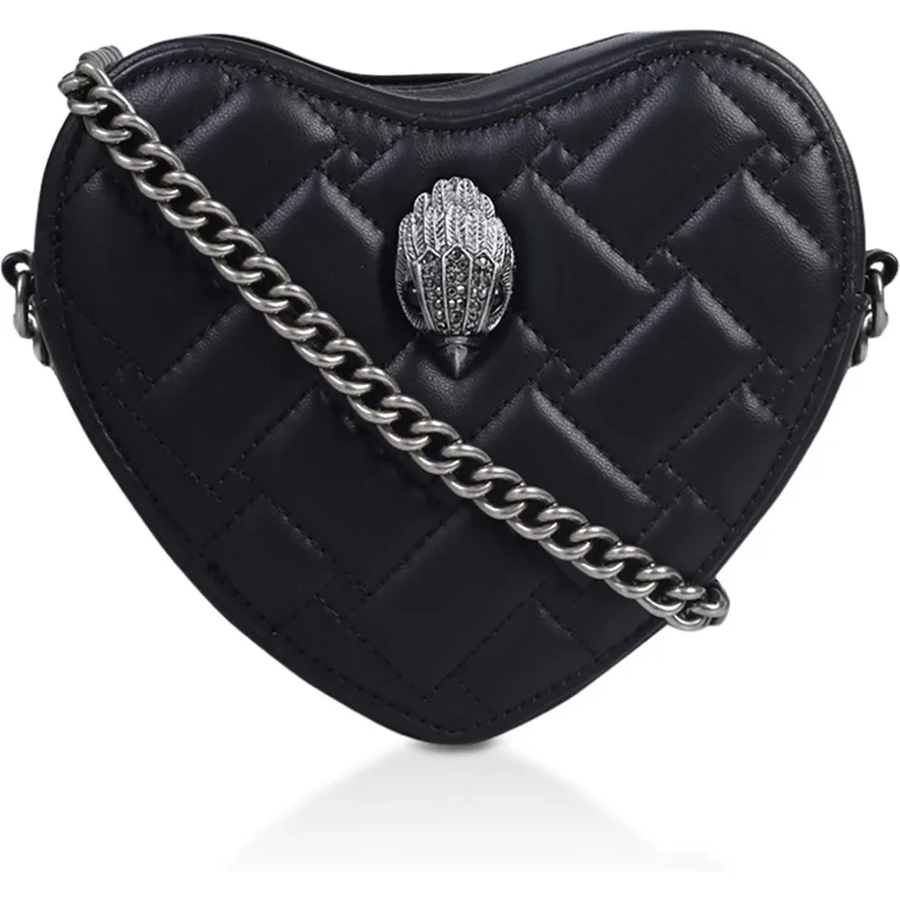 Bandolera de mujer denim con forma de corazón - Kurt Geiger - FashionsVida