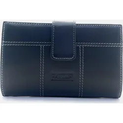 Cartera de piel mediana en con capacidad para quince tarjetas